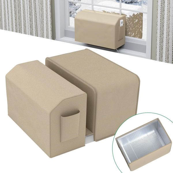 Forestchill 2 Pcs Window Air Conditioner Cover for U-shaped Window AC Unit, U...