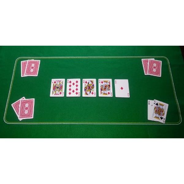 GREEN POKER CASINO FELT BAIZE LAYOUT - TEXAS HOLDEM