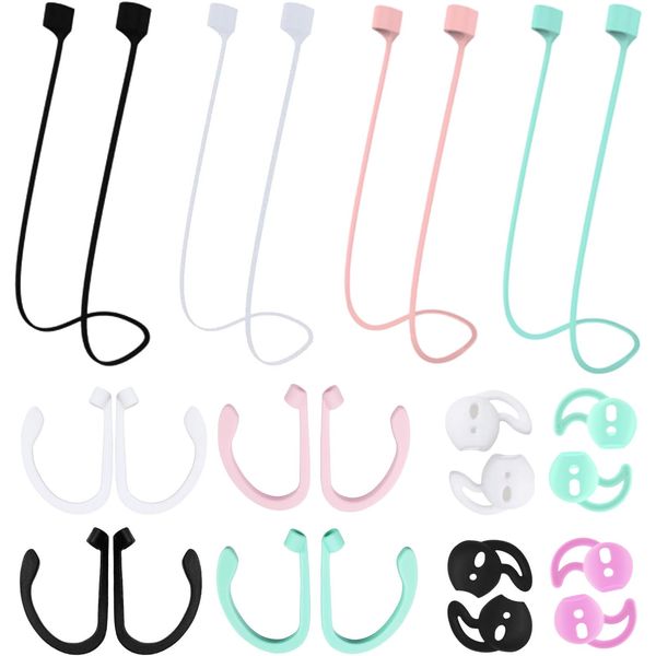 YTOOK EarHooks for Earbuds, Anti-lost Airpod Ear Hooks, Silicone Soft Ear Hooks Tips, Compatible with Most Bluetooth Headphones, for Sports Running Jogging, Cycling (4 Pcs)