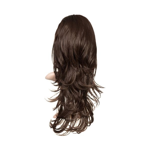 Emma Loose Waves Flicky Half Head Wig in Chocolate Brown