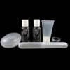 6 Pc Travel Kit Bottles Container Toothbrush Soap Cream Squeeze Pouch