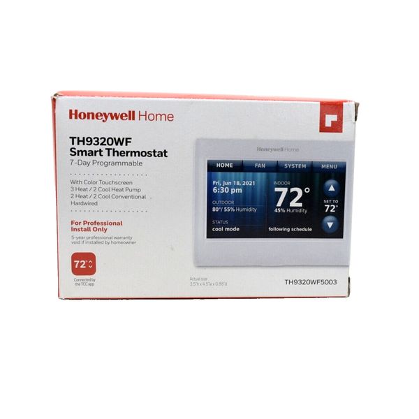 Honeywell TH9320WF5003 WiFi Color Touchscreen Thermostat  Requires C wire NEW