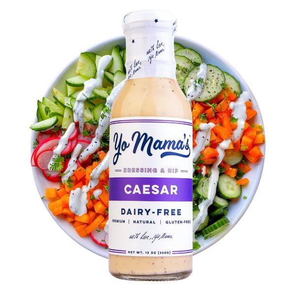 Yo Mama's Foods Keto Classic Caesar Dressing and Dip - Pack of (1) - Low Carb, Low Sodium, and Gluten-Free