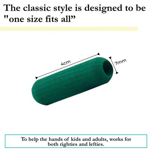 The Pencil Grip The Classics Soft Foam Pencil Grips, Ergonomic Writing Aid For Lefties And Righties, 1.5 Inch Long, Assorted Colors, 12 Count - TPG-16412