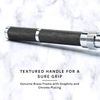 Parker, 96R Graphite Gray Long Handle Butterfly Open Double Edge Safety Razor for Men, 5 Parker Premium Platinum Double Edge Razor Blades Included