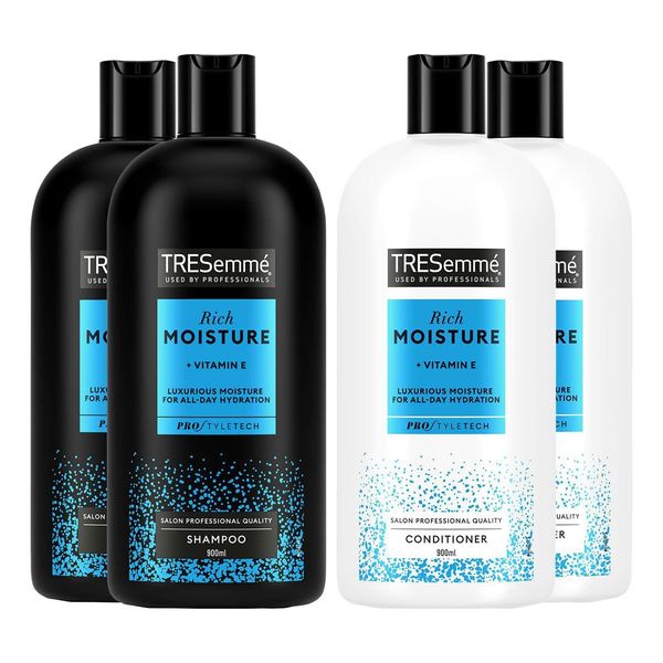 TRESemmé Luxurious Moisture Shampoo & Conditioner Set, 900ml (2-Pack) - Hydrating Formula with Vitamin E for Silky, Moisture-Balanced and Shine-Restoring Salon-Healthy Hair