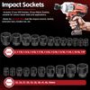 3/4" Drive Impact Socket Set, 6 Point SAE and Metric Shallow-Socket Tool Set