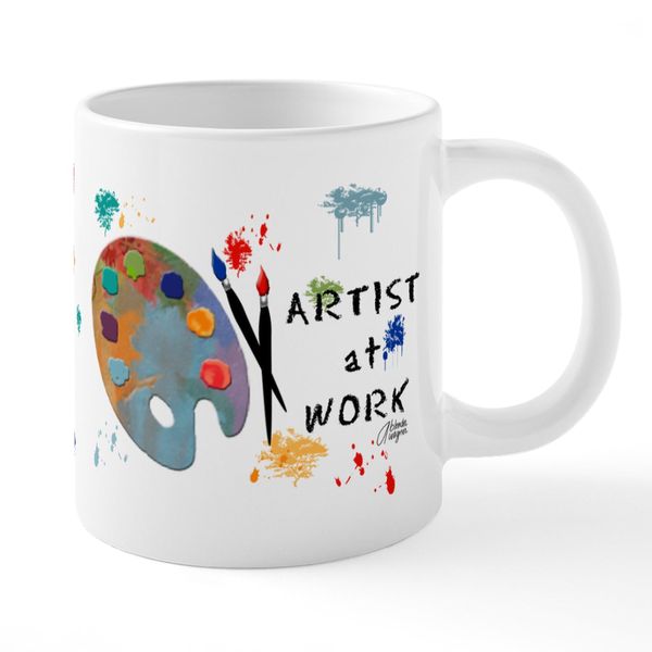 CafePress Artist at Work Mugs 20 oz Ceramic Mega Mug