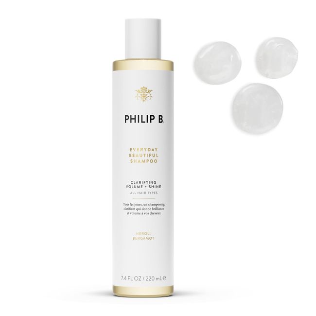 PHILIP B. Everyday Beautiful Shampoo 7.4 fl oz - Clarifying, Volumizing and Shine Enhancing, Removes Excess Buildup, Sulfate-Free, Made in USA