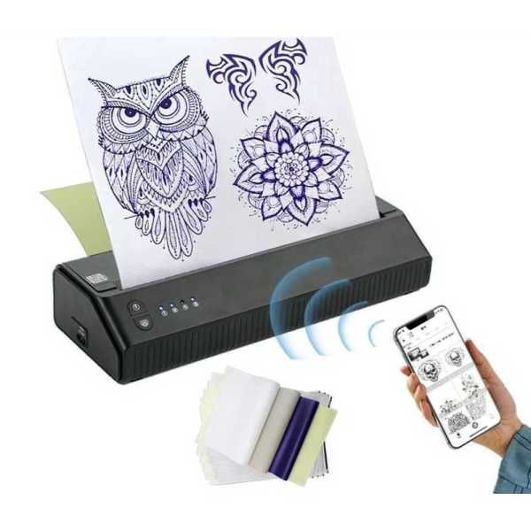 Wireless tattoo printer, portable tattoo stencil machine, tattoo transfer machine