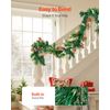 VEVOR 9Ft Christmas Garland Light String Red Berries Pine Cones & Pine Needles