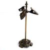 Bronze 12" H Triple Clip. Note Holder. Victorian Desk Accessory
