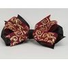 Burgandy and Gold Scroll Bow