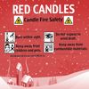 100 pc Bulk Red Christmas Tree Candles For Chime,Pyramid,Carousel- 4  x 1/2 inch