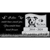 Pet memorial Engraved Marker, headstone Granite gravestone, Poodle dog