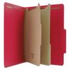 Universal - Pressboard Classification Folders, Letter, 6-Section, Ruby Red, 10/bx