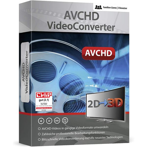 AVCHD Video Converter - Umwandlung, Bearbeitung, Konvertierung für über 50 Formate in jedes beliebige Video und Audio Format - gutes Programm zur Unterstützung beim Video Schnitt - für Windows 11, 10 / 8.1 / 8 / 7