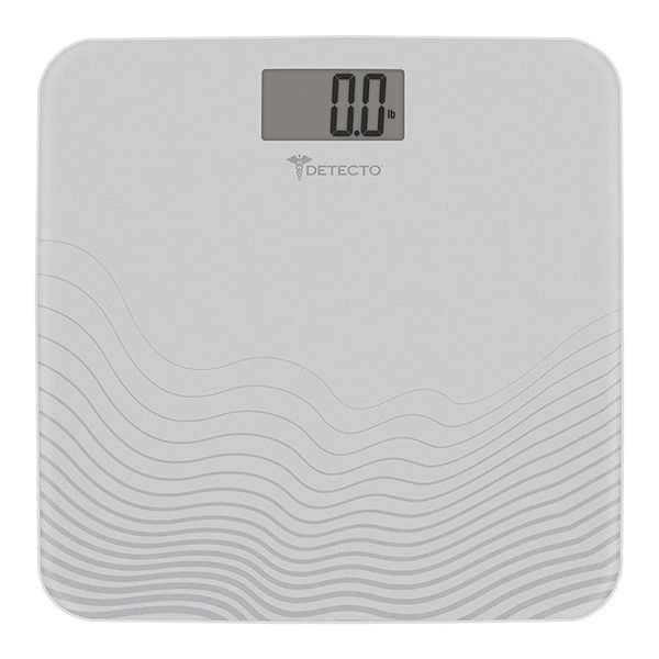 Detecto D180S Ultra Slim Body Bathroom Scale Black Transparent