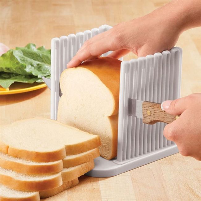 Adjustable Toast Slicer/ Cutting Guide for Homemade Bread, Plastic Bread Slicer