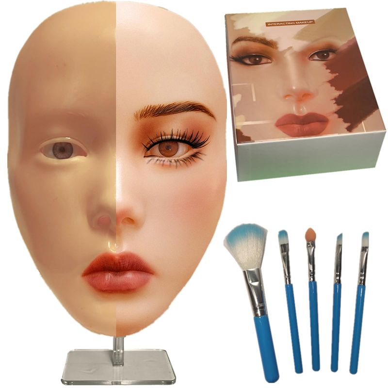 Makeup Practice Face, Liflikee Makeup Mannequin Face with Makeup ...