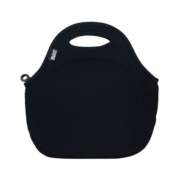 BUILT Gourmet Getaway Soft Neoprene Lunch Tote Bag Lightweight, Insulated and Reusable, One Size, Black