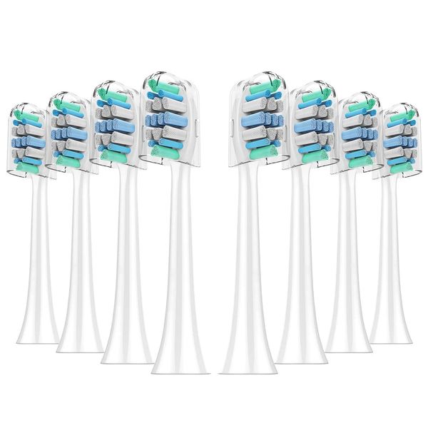 Toothbrush Replacement Heads Compatible with Philips Sonicare Electric Toothbrush, 8 Pack Electric Brush Head for 4100 5100 6100 HX9023 G2 (Pack of 8)