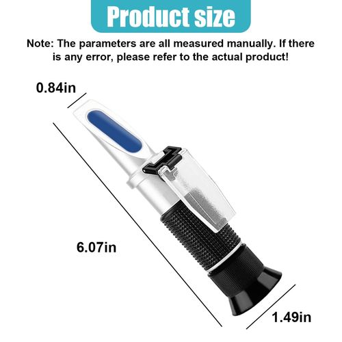 UHANBUT 4-in-1 Antifreeze Refractometer, Antifreeze Coolant and Diesel Exhaust Fluid Tester, Battery Acid and Windshield Washer Fluid Analyzer, Automatic Temperature Compensation