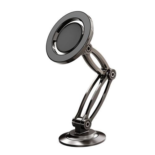 ZooGuree for Magnetic Phone Holder for Car with Metal Ring, Car Dashboard,360° Rotation,Adjustable Double Folding Arms,Strong Magnet,Stable Car Mount for i.Phone 15 Pro Max 14 13 12 All Phones case