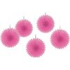 Amscan 29055-103-55 Dec Fan Mini Bright Pink- 5 Pack