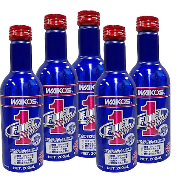 Wakos / New and Improved Fuel One / 6.8 fl oz (200 ml) x 5 Piece Set / F-1 / Purifying Fuel Additive / WAKO'S / F101 / Gasoline Car / Diesel Car