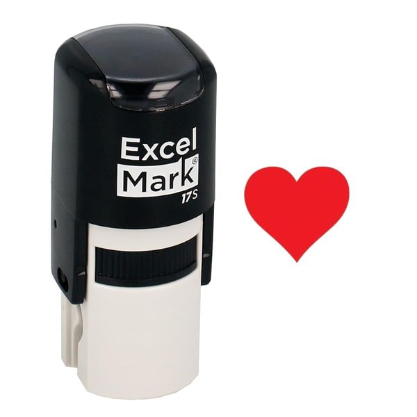Valentine's Day Rubber Stamp - Heart Stamp - Red Ink