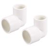 TOP-VIGOR 5Pcs PVC Pipe Fitting 90 Degree Elbow Schedule 40 White 20mm X 25mm Socket
