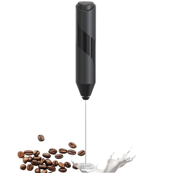 Milk Frother Silreck Handheld Milk Frother I Electric Milk Frother for Coffee Latte Cappuccino I Automatic Drink Milkshake Mixer and Egg Beater (Black)