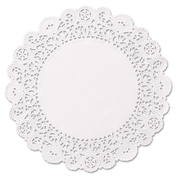 The Baker Celebrations White Round 10 inch Paper Lace Table Doilies – Decorative Tableware Disposable Placemats; Made in Canada (Pack of 100)