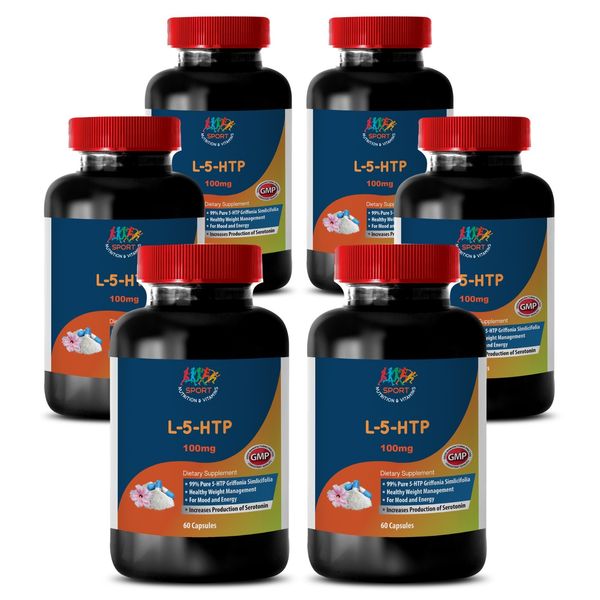 Vitamin C Powder - L-5-HTP - May Save From Unexpected Attack - 6 Bottles