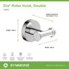 Symmons 353DRH Dia Wall-Mounted Double Robe Hook in Polished Chrome