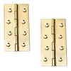 2 Pcs 4" Door Hinges Brass Folding Hinges for Gate Window Closet Drawer Boxes