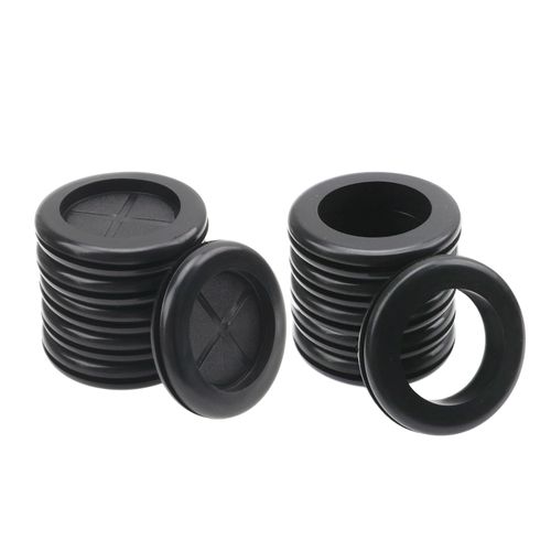 Rrina 12Pcs 2 Inch Rubber Grommet Kit Drill Round Hole Firewall Hole Plugs Double-Sided Wire Cable Protector