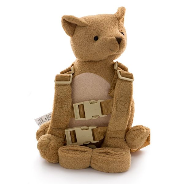 Anti Lost Plush Baby Walking Aid Animal Harness Lost String Outdoor Safety Belt Included (Yellow Dog)