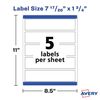 Avery Printable Wraparound Rectangle Labels, 7.85" x 1.75", Textured White, 50 Customizable Labels (22838)