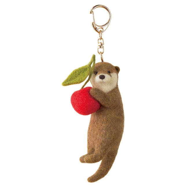 Hamanaka H441-606 Felt Wool Kit Otter and Cherry