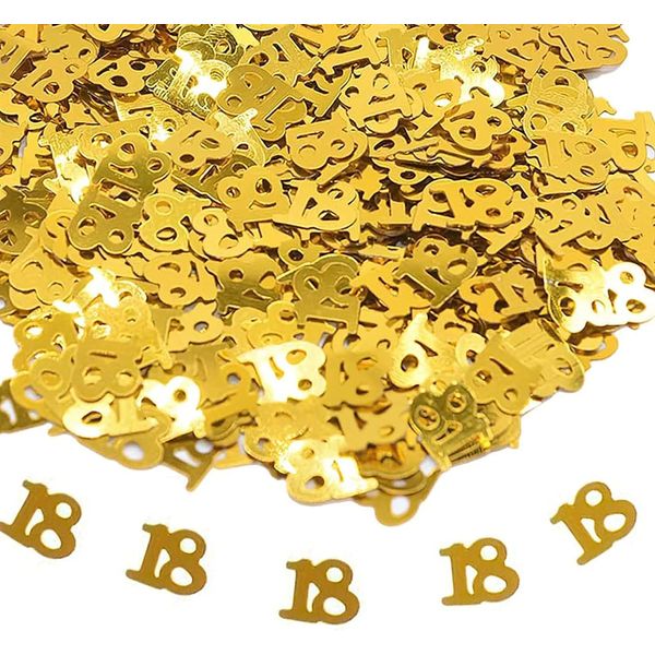 30g Gold 18th Birthday Confetti Foil Metallic Glitz Table Scatter Sprinkles Age Bday Party Decorations