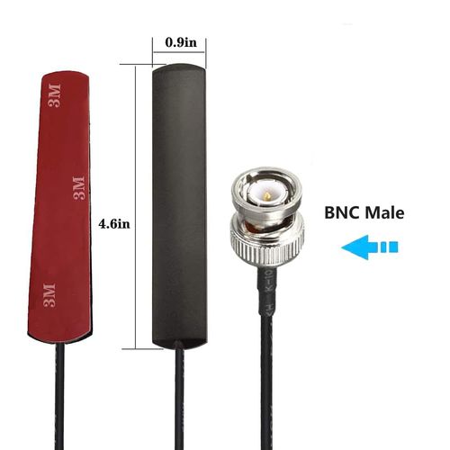 RedYutou Car Antenna BNC Male Antenna VHF UHF Car Adhesive Hidden Patch Antenna Truck Car Antenna 10ft cable