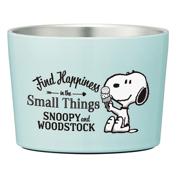 Skater STIC1-A Stainless Steel Vacuum Ice Cream Cup, 4.2 fl oz (120 ml), Snoopy, Peanuts