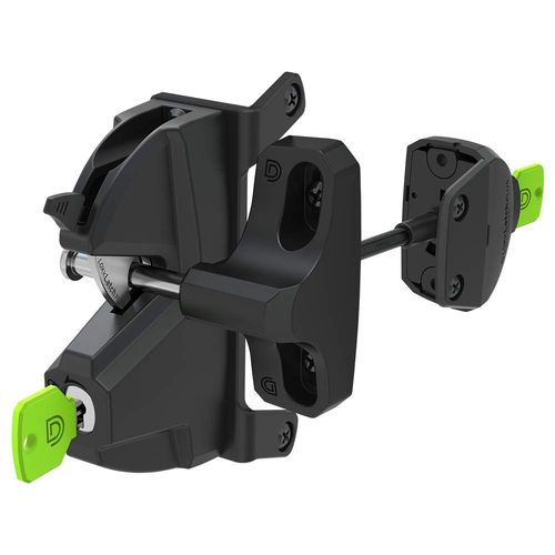 D&D Technologies LL3PWA LokkLatch Plus, Locking Privacy Gate Gravity Latch, Key Lockable on Both Sides of Gate, for Metal, Wood, and Vinyl Fences, Black