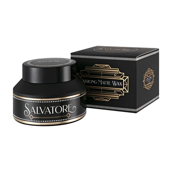 Salvatore Mattes Wachs – das beste Haarwachs für Herren – Starker Halt – Pomade Matt für kurzes oder halblanges Haar – Wax für Männer