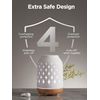 InnoGear Aromatherapy Diffuser, 150ml Ceramic Diffuser Ultrasonic Humidifier Cool Mist Essential Oil Diffusers for Home Air Diffuser with 2 Mist Modes Waterless Auto Off, White