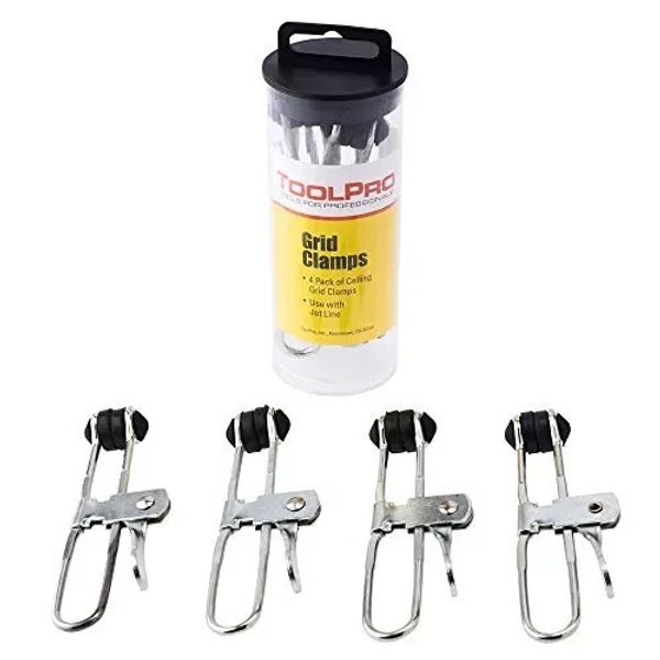 NEW Toolpro TP05044 Lever Grid Leveling Clamp, 4 Piece SET FOR CEILINGS 6352488