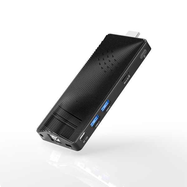 HEIGAOLAPC Mini PC Stick Win 10, Fanless Mini Computer, Pentium N4200 4GB 64GB eMMC (1.1 GHz), USB3.0 X 2, RJ45 Gigabit Ethernet 4K 60Hz, WiFi BT 5.0, HDMI 2.0