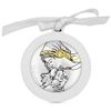 Adorable 2" Crib Medal Keepsake with Gift Box (White)